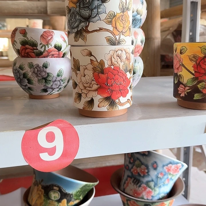 小***雪花盆紫砂景德镇陶瓷