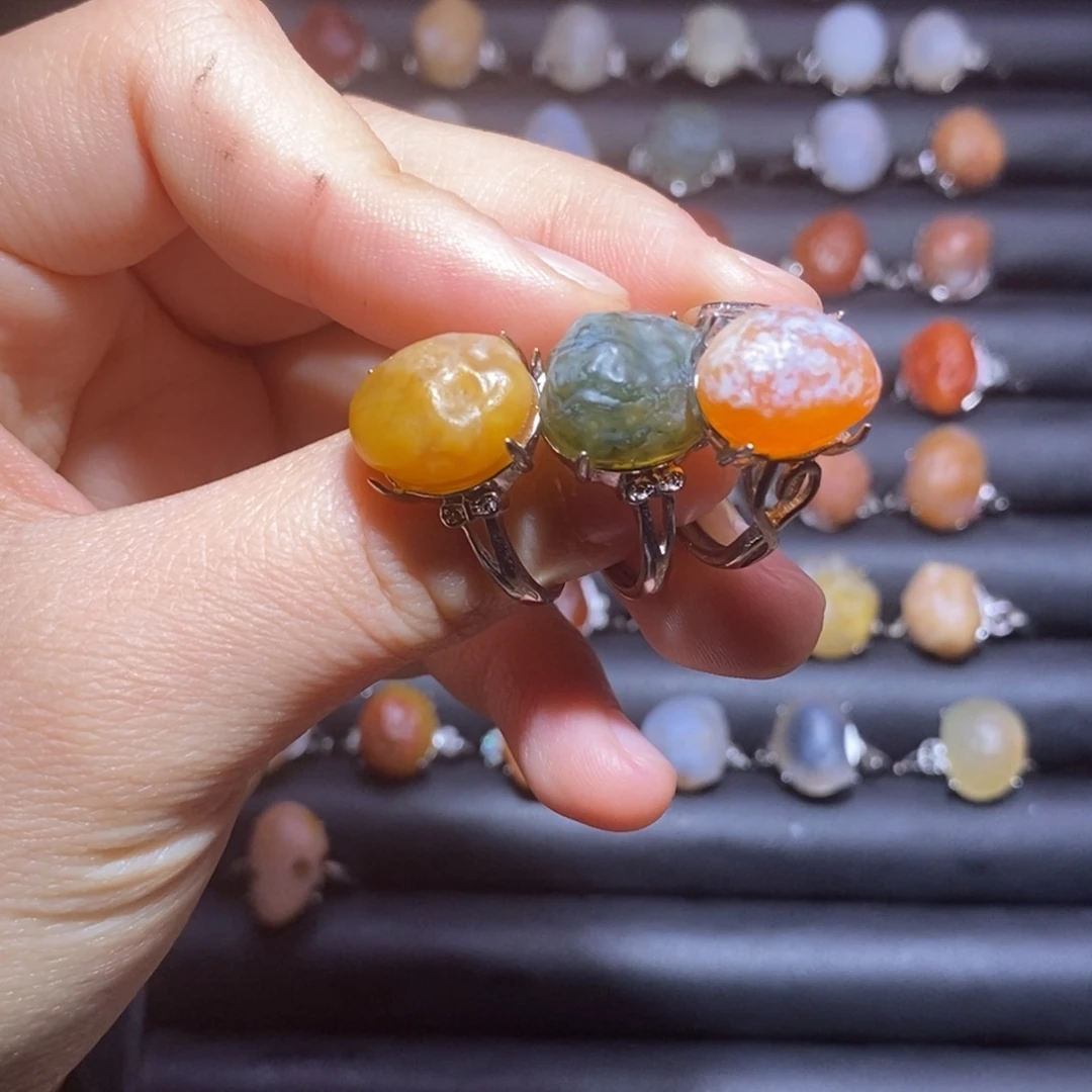 黑***妈玛瑙/玉髓合金手链