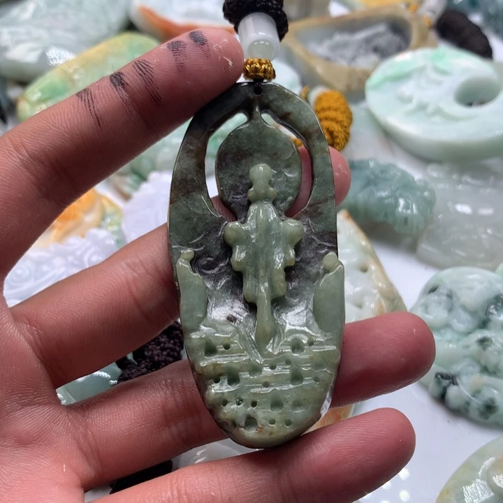 颈饰未镶嵌翡翠保真天然a货翡翠