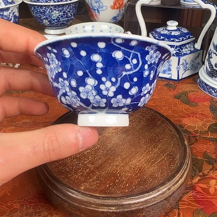 杯子陶青樵轩冰梅压手杯