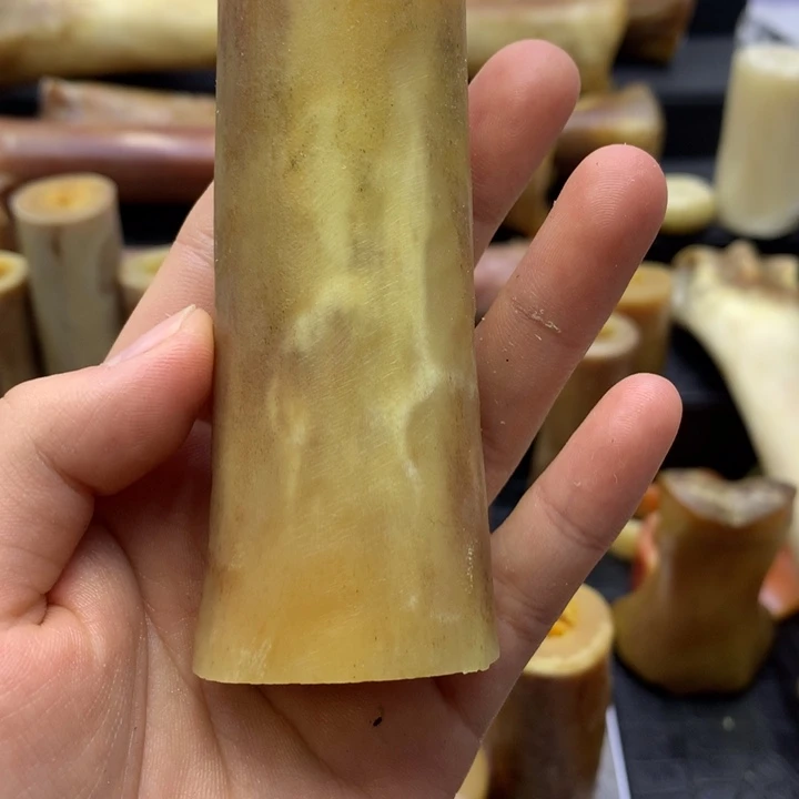 银S925驼骨 手把件。