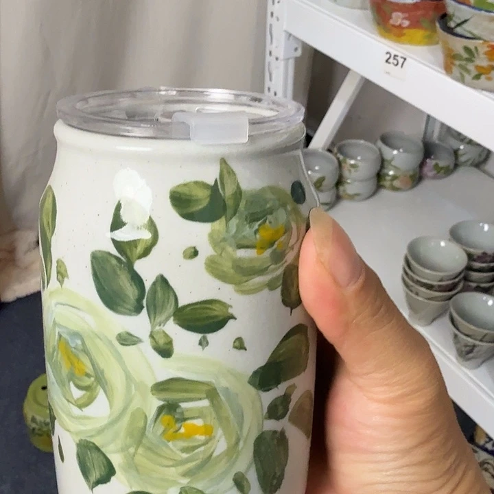 景德镇陶瓷手工手绘奶茶杯