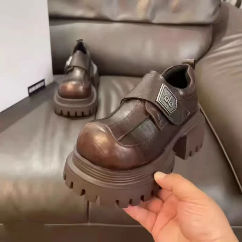 2025秋季新款厚底增高乐福鞋女百搭休闲鞋时尚潮流ins潮鞋ins潮