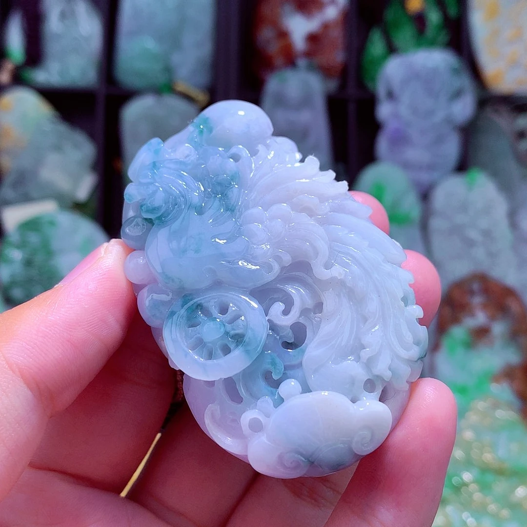 未镶嵌翡翠耳饰天然