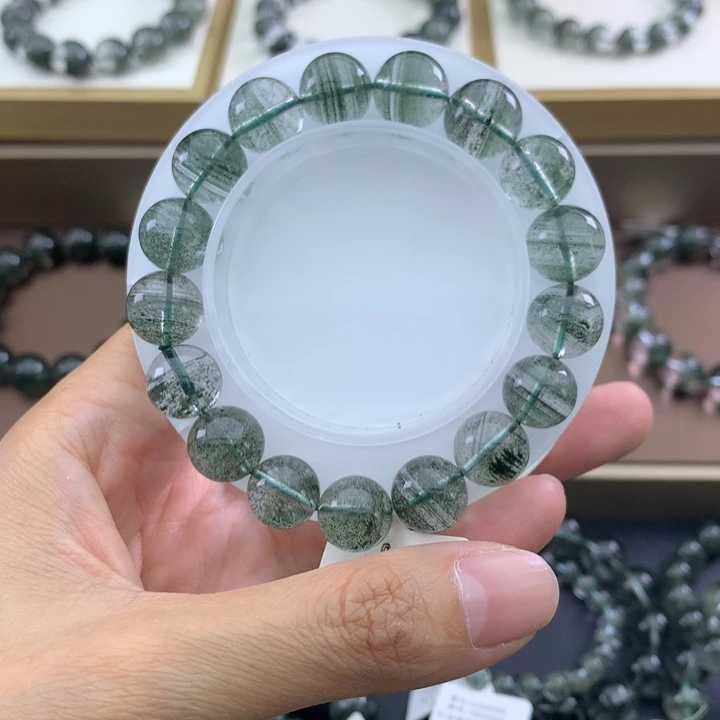 未镶嵌手链水晶绿幽灵