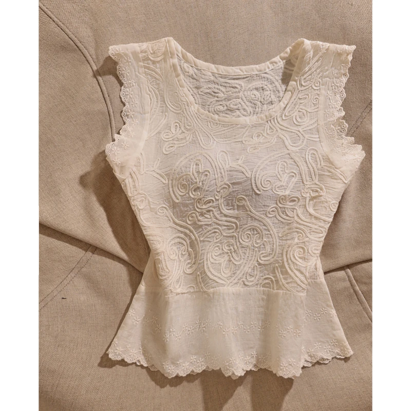 2025年夏季新款纯欲风百搭设计感小众内搭外穿气质独特别致上衣