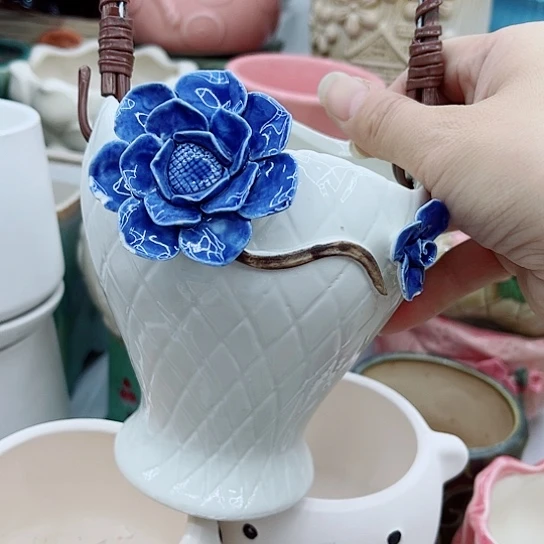 多肉绿植陶瓷花盆9.99包邮