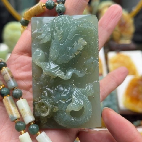 岫玉未镶嵌挂件挂件