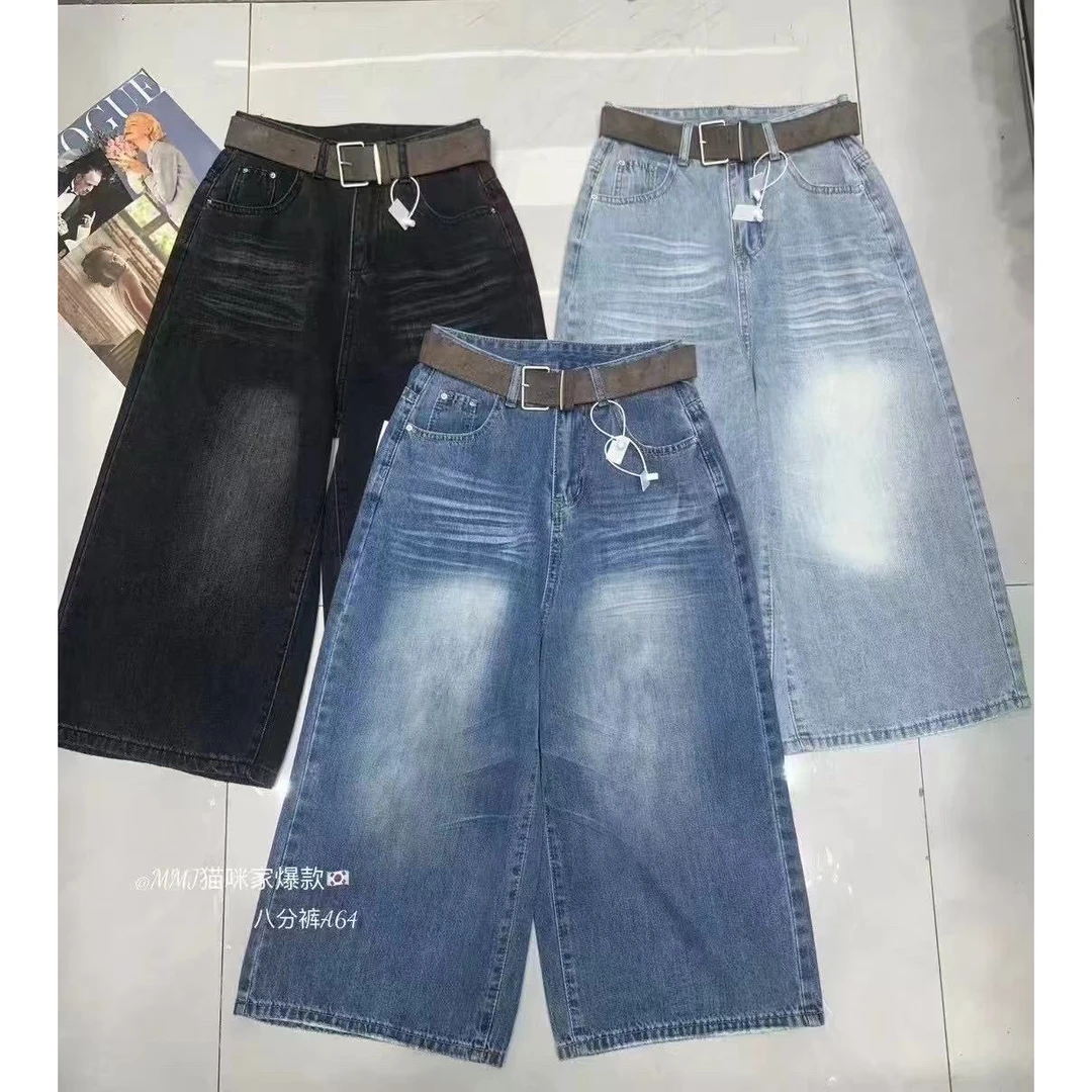 新品美式复古潮流七分裤64