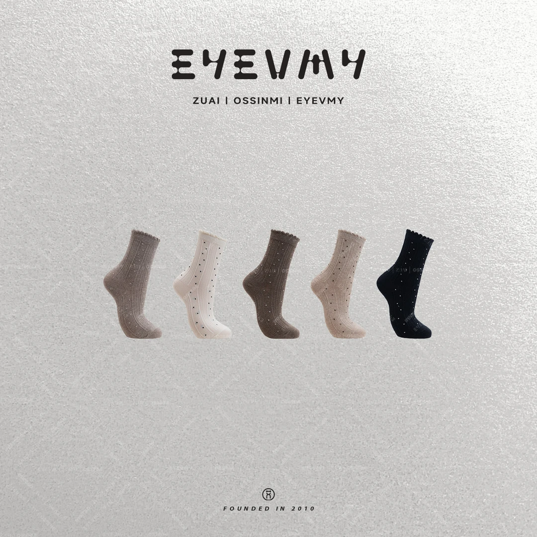 波点宽条精梳棉女袜LYCJ0126