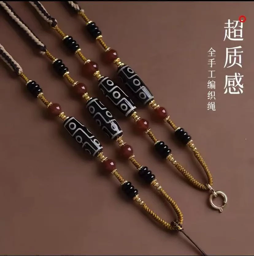 铜布艺吊坠 纯手工 百搭唐卡绳