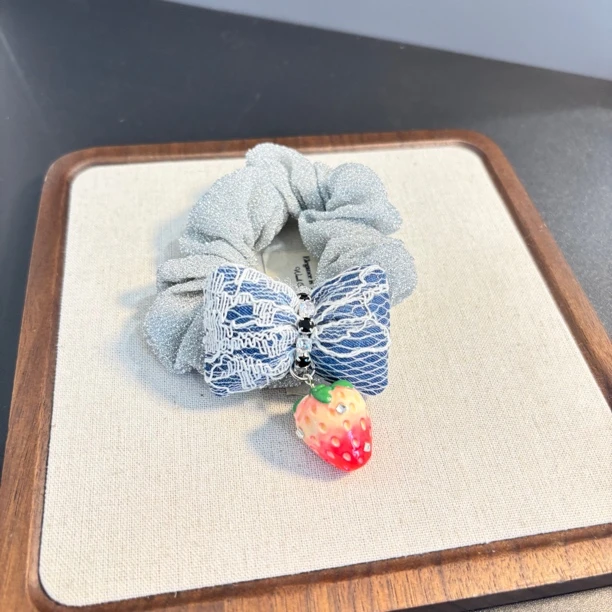 草莓蝴蝶结发圈FQ412