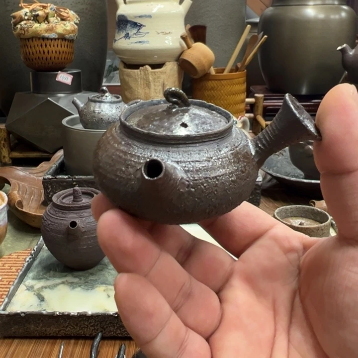 寄托款南蛮烧侧把壶