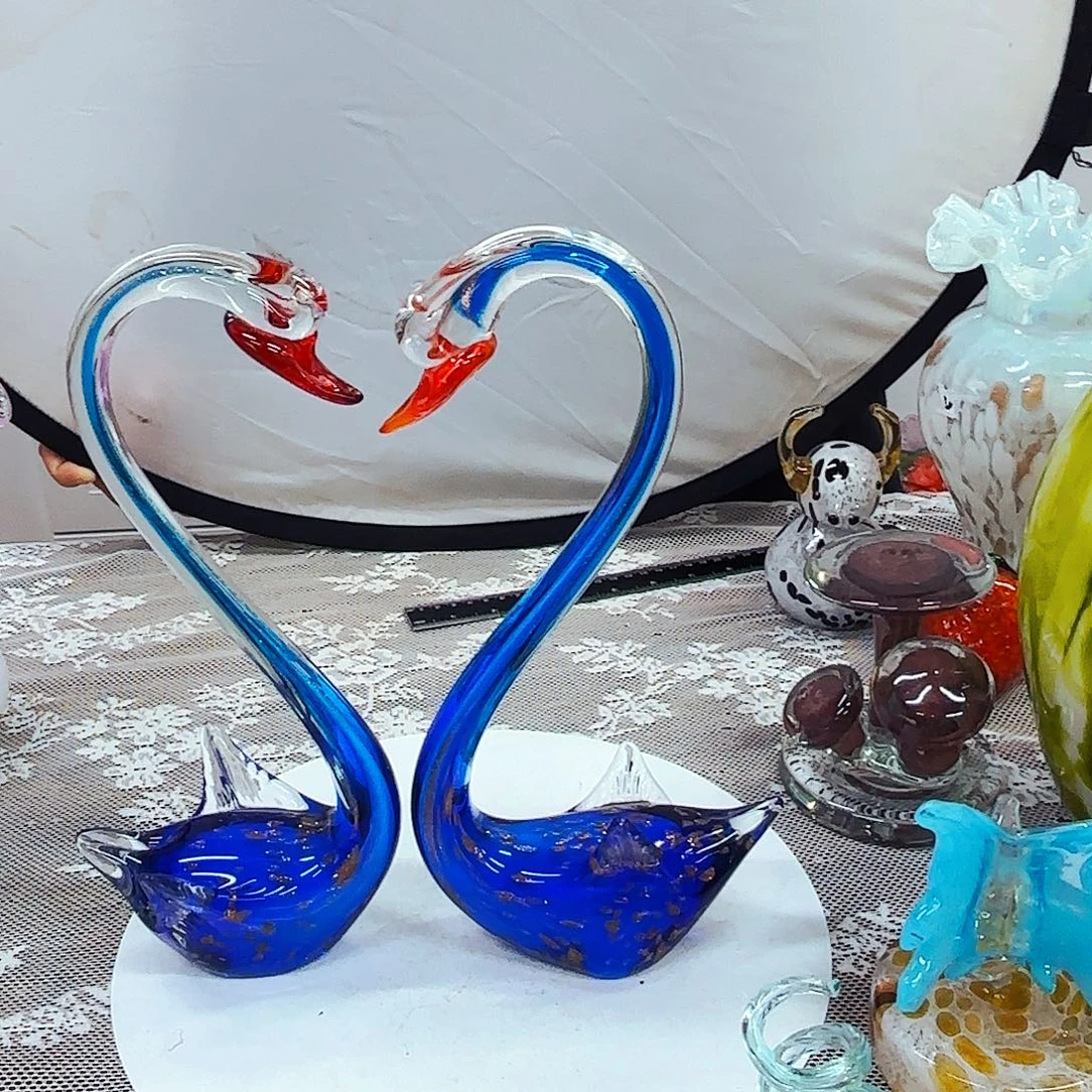 琉璃花瓶花艺术品