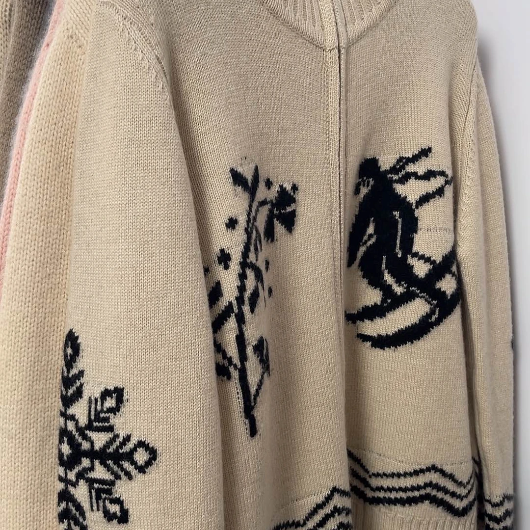 滑雪 双拉链 羊绒 开衫