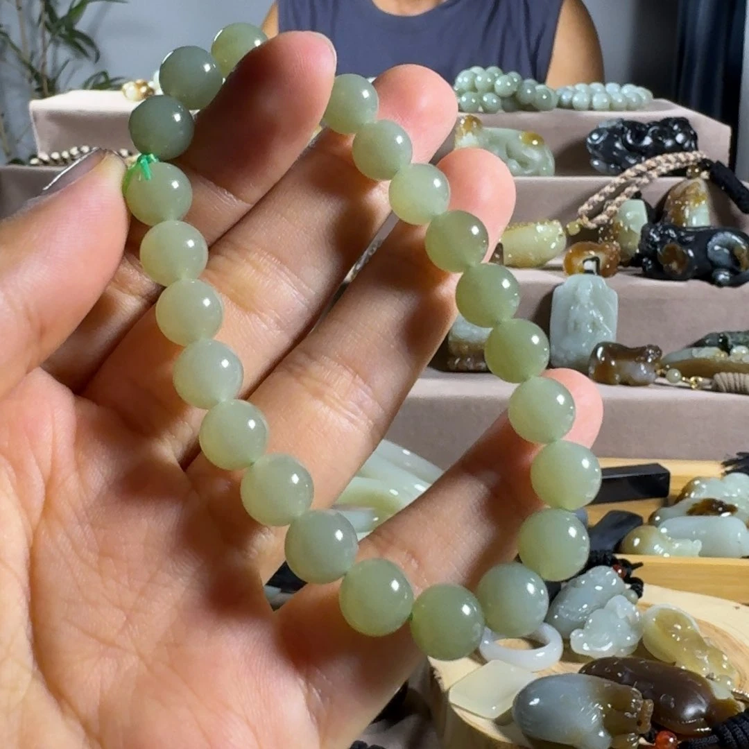 手链未镶嵌和田玉（糖玉）