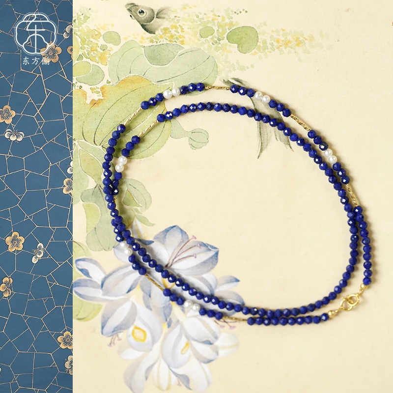 东方俪DOFUNLY【雨柔链】青金石18K金设计款项链QJSXL雅韵