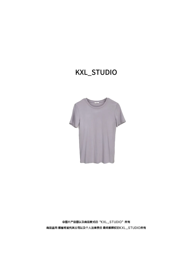 KXL-STUDIO 【KELE精选】曼塔·慵懒腔调柔软舒适短袖9281
