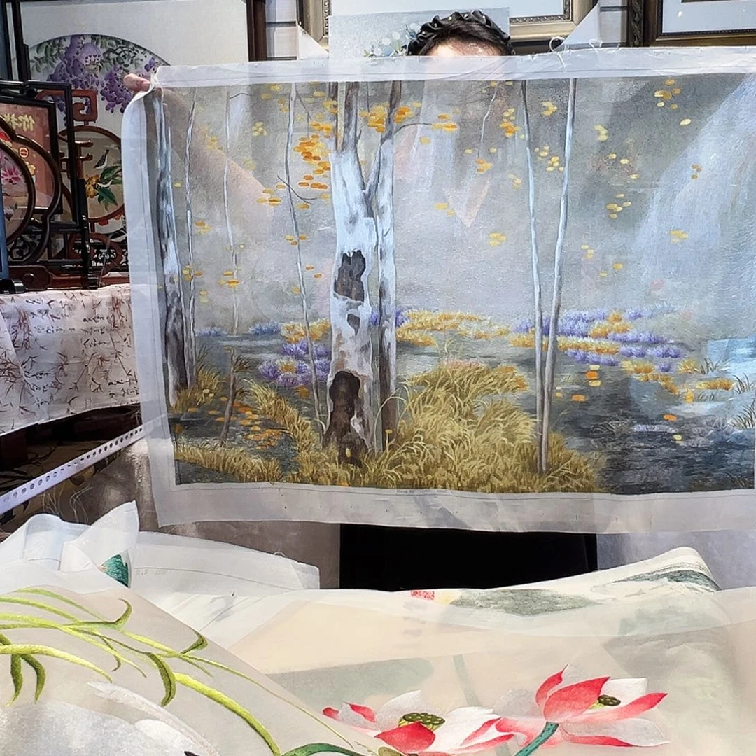 织绣苏绣绣片手工