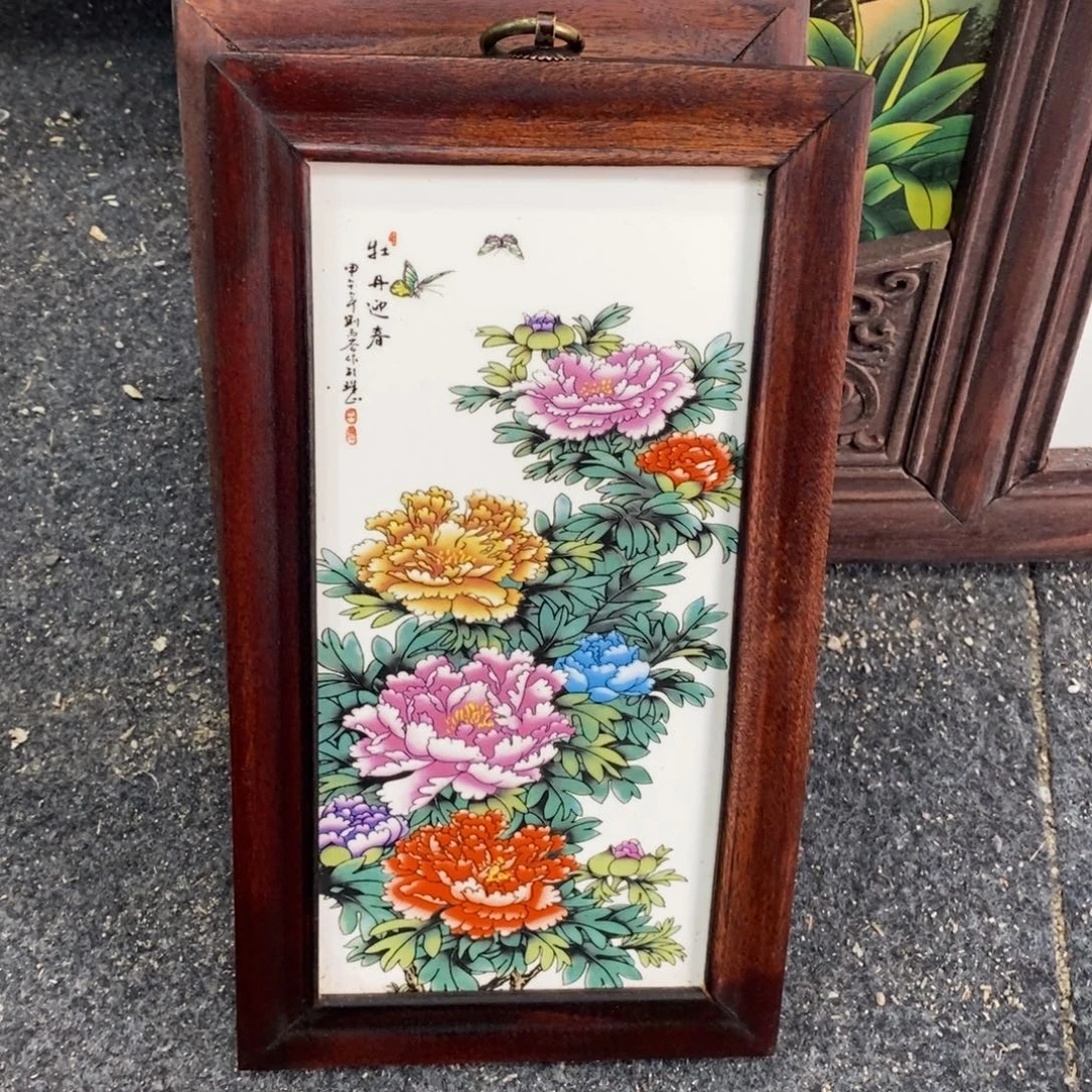 瓷28*16*1景德镇瓷板画柴窑烧制