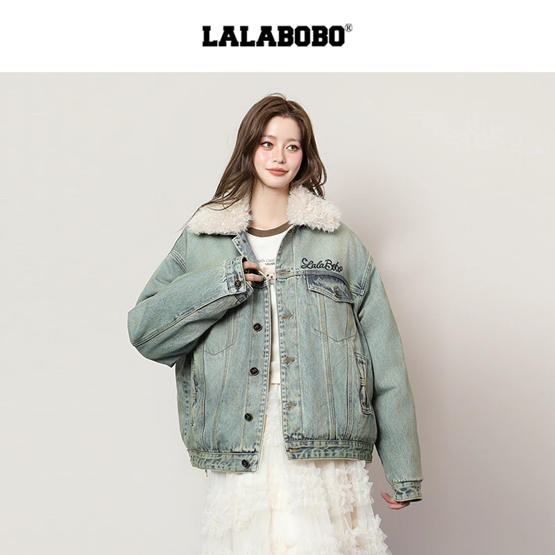 LALABOBO涂鸦小熊牛仔外套LBEC-WSJW16