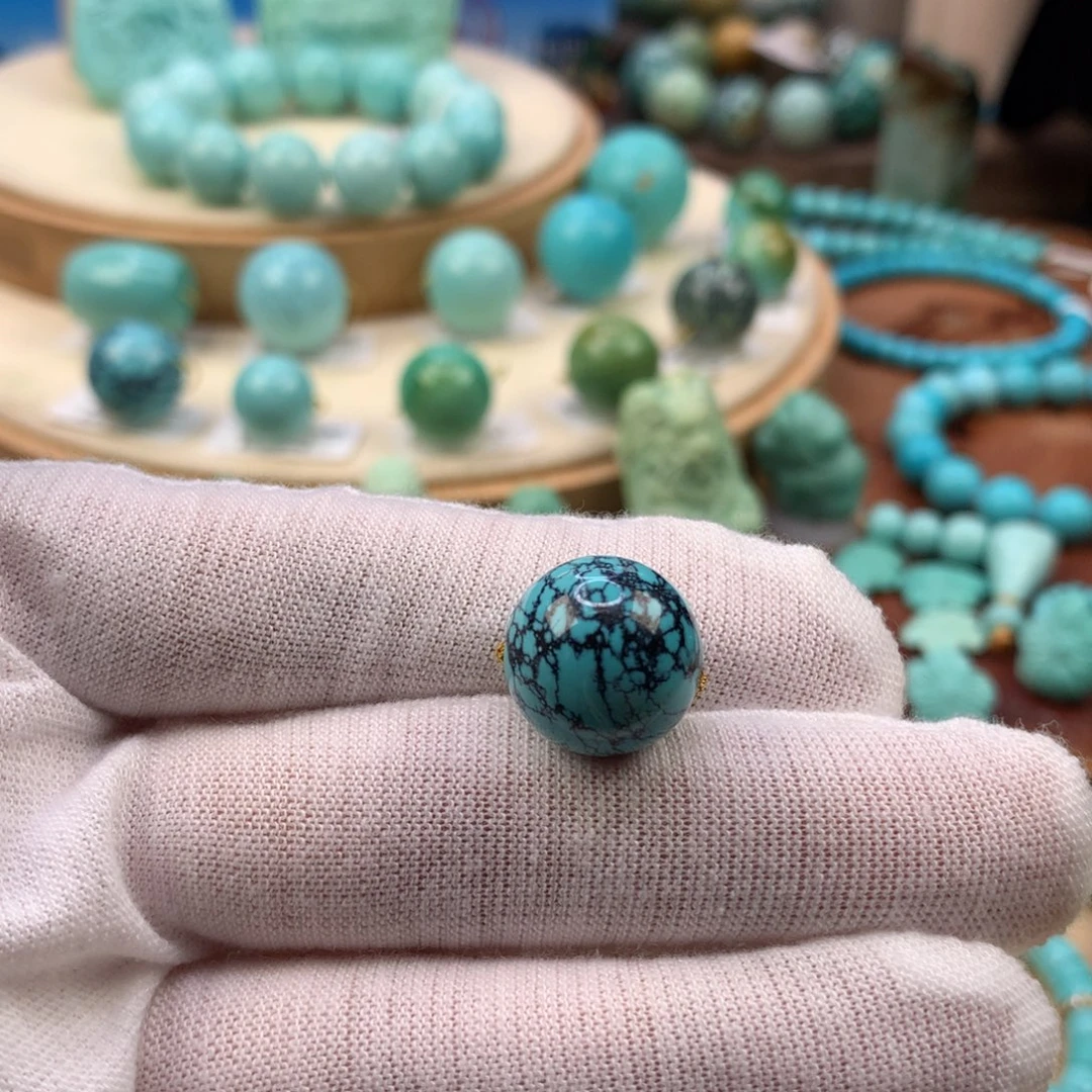 绿松石未镶嵌珠宝奇石14mm