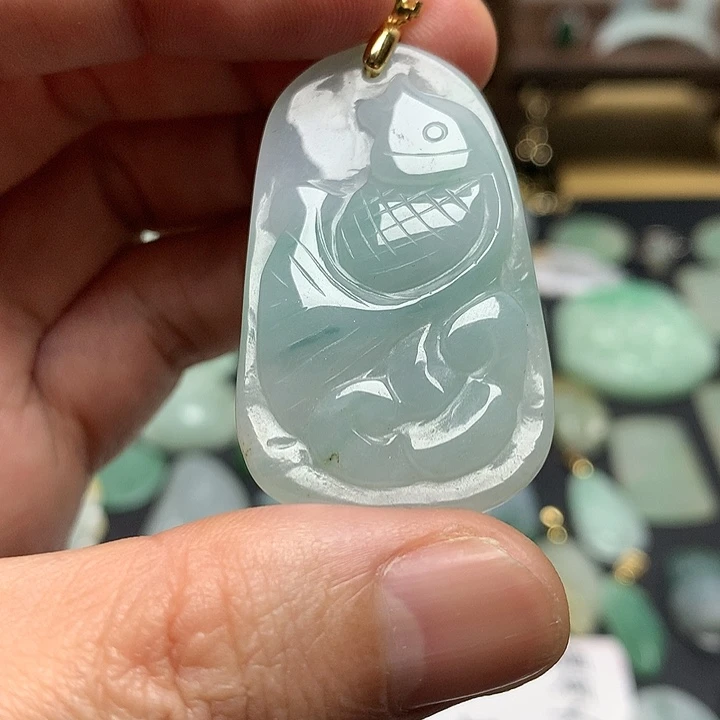 翡翠未镶嵌颈饰天然A货翡翠