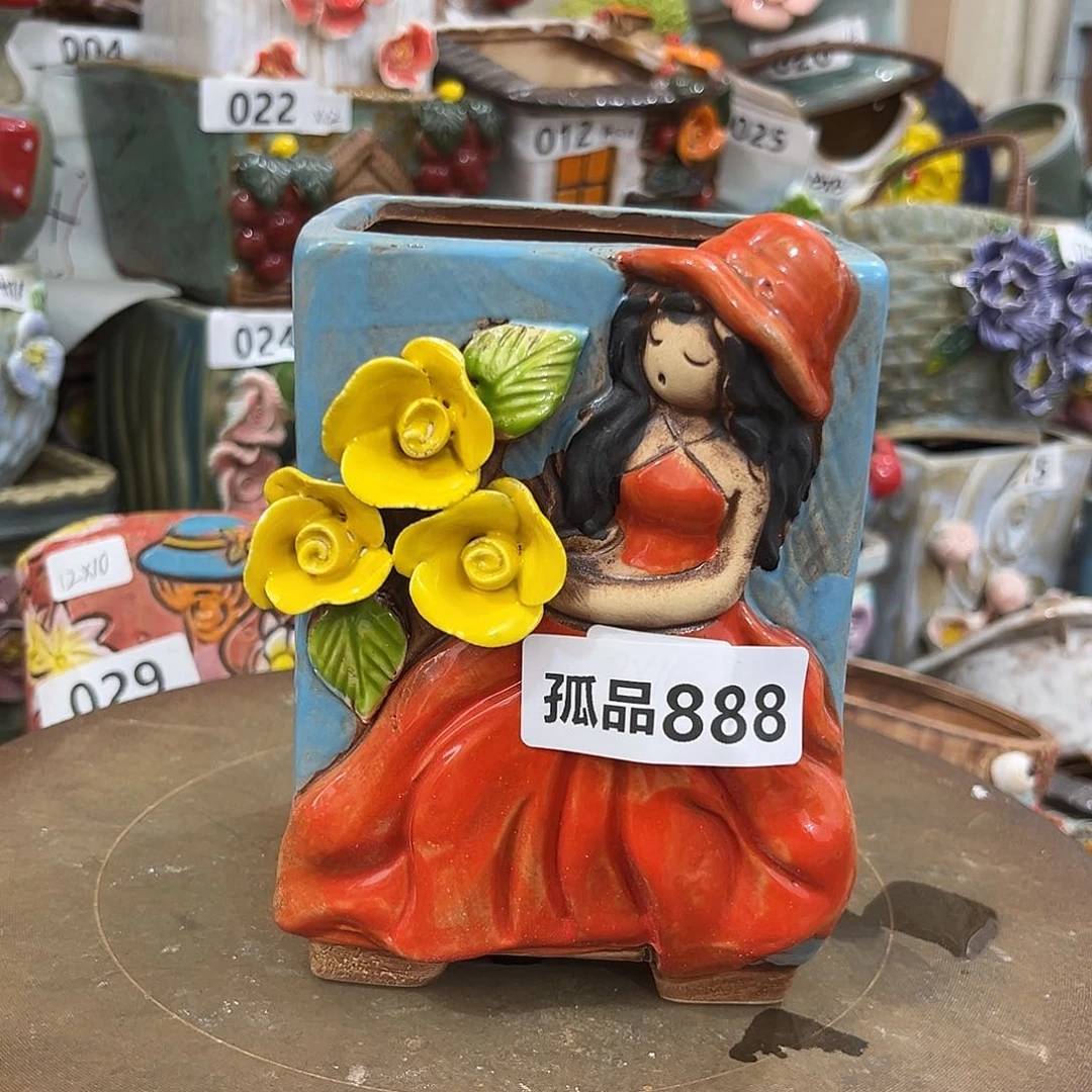 涅**生粗陶多肉花盆花盆孤品888