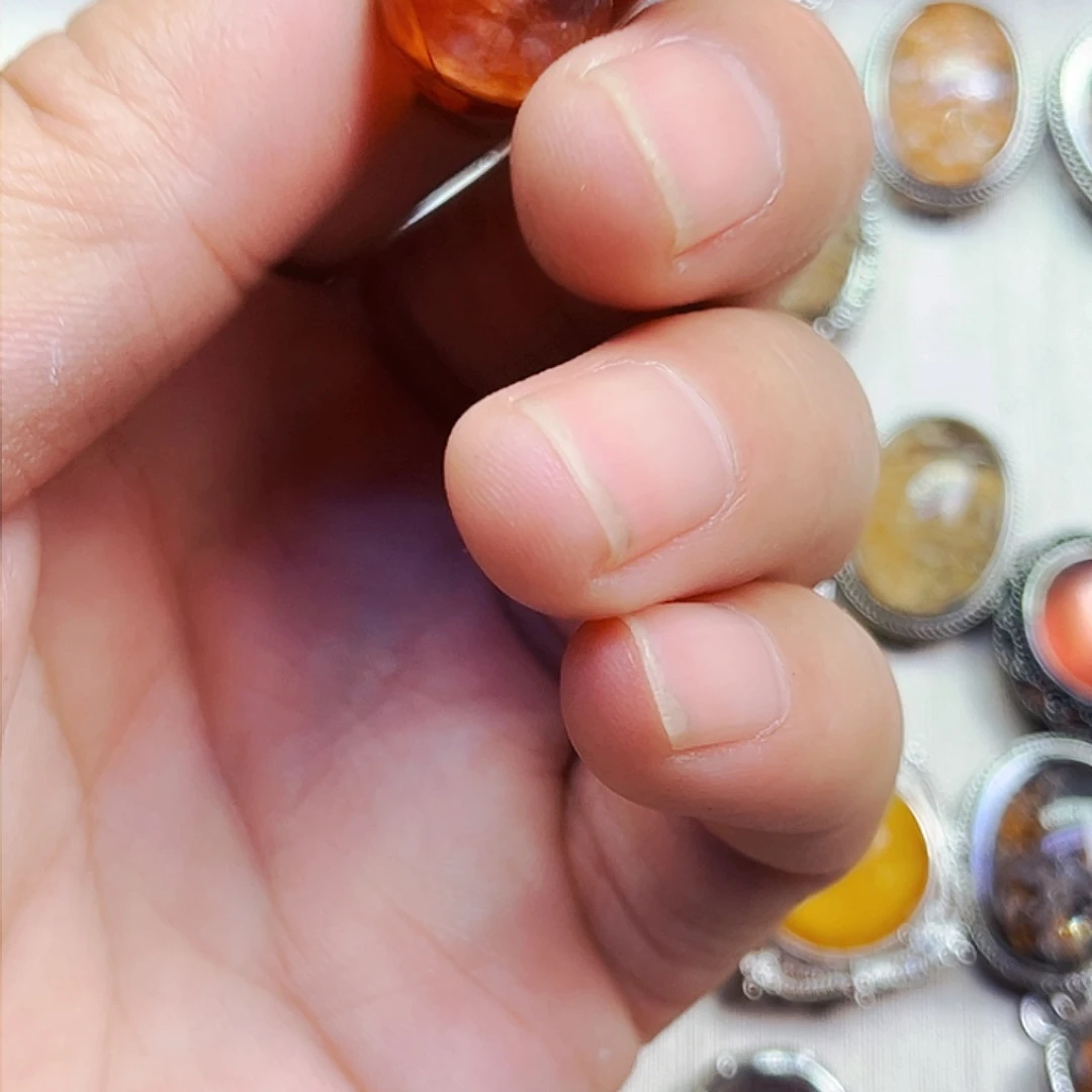 水晶戒指银S800镀金镶嵌月****✨