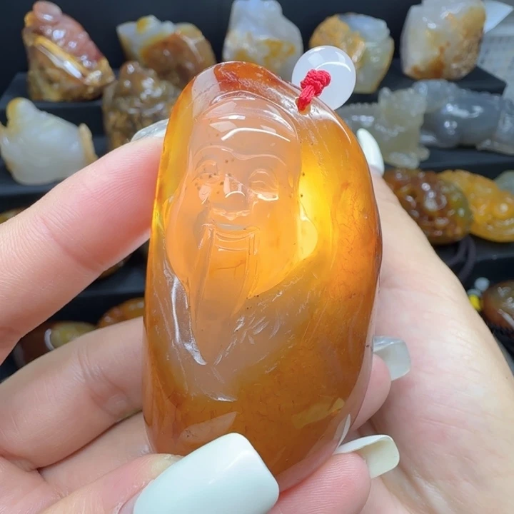 玛瑙/玉髓合金手把件