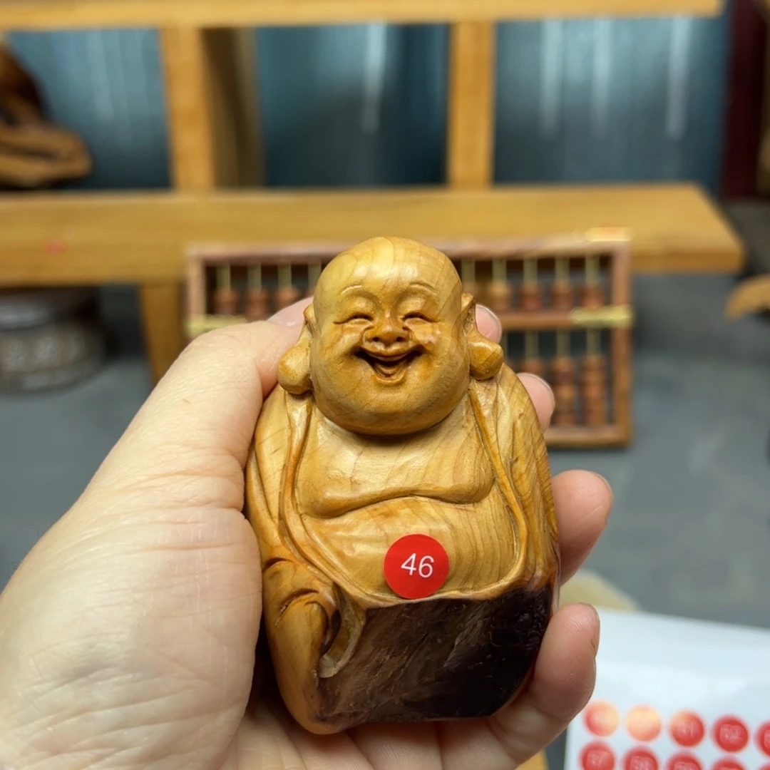 周***木崖柏木摆件手把件