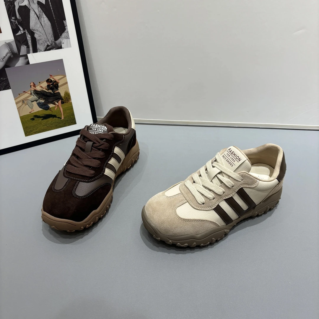 欧货轻便不累脚厚底德训鞋女2025秋新款阿甘鞋休闲鞋女鞋1807-18