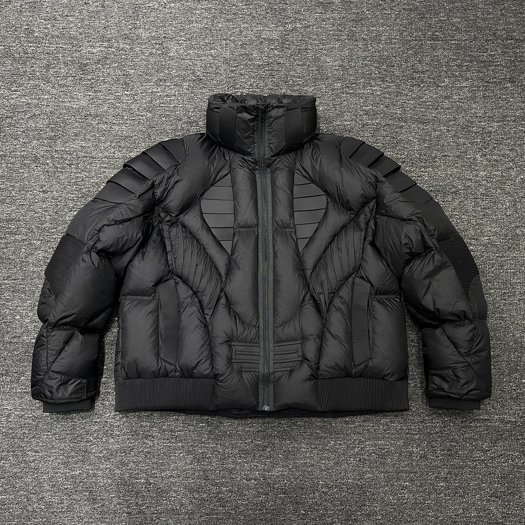 【未来战士机甲】小众设计款潮牌新国标90白鹅绒男士立领痞帅外套