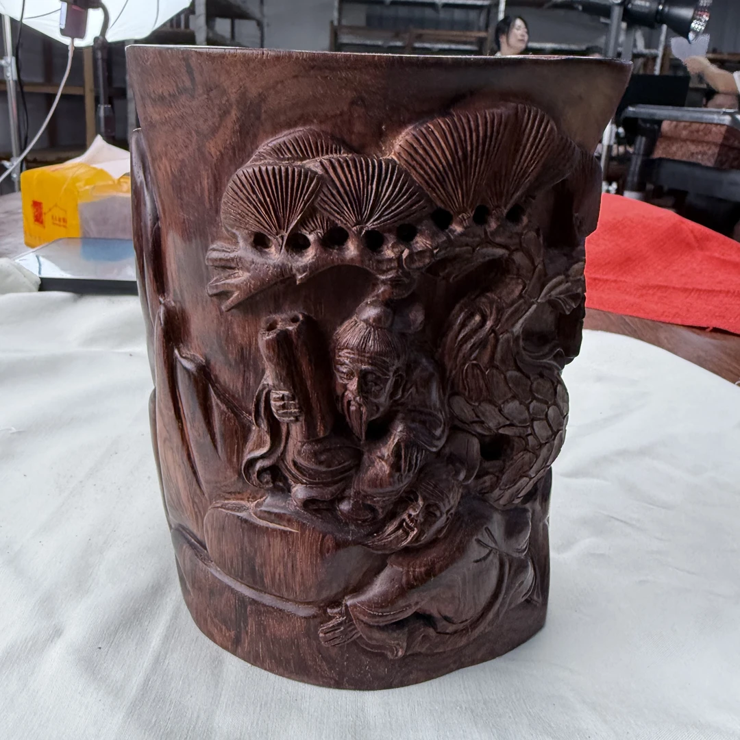 DT175061-P7MK学海无涯笔筒 黄檀属