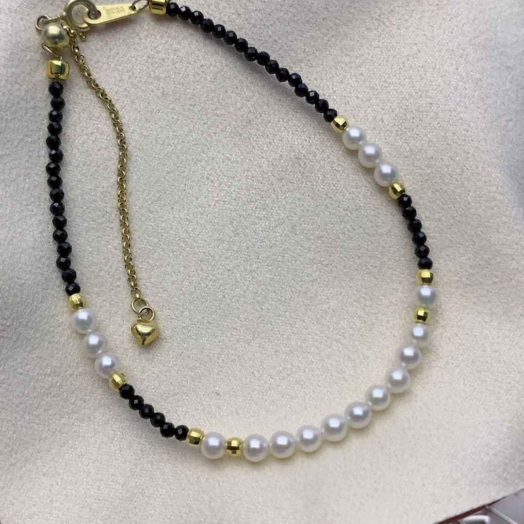 【闪购商品】淡水珍珠手链银S925镶嵌