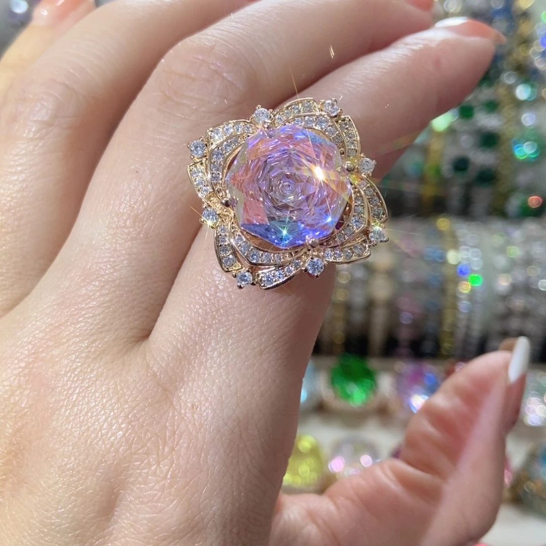 66锆石（处理）戒指