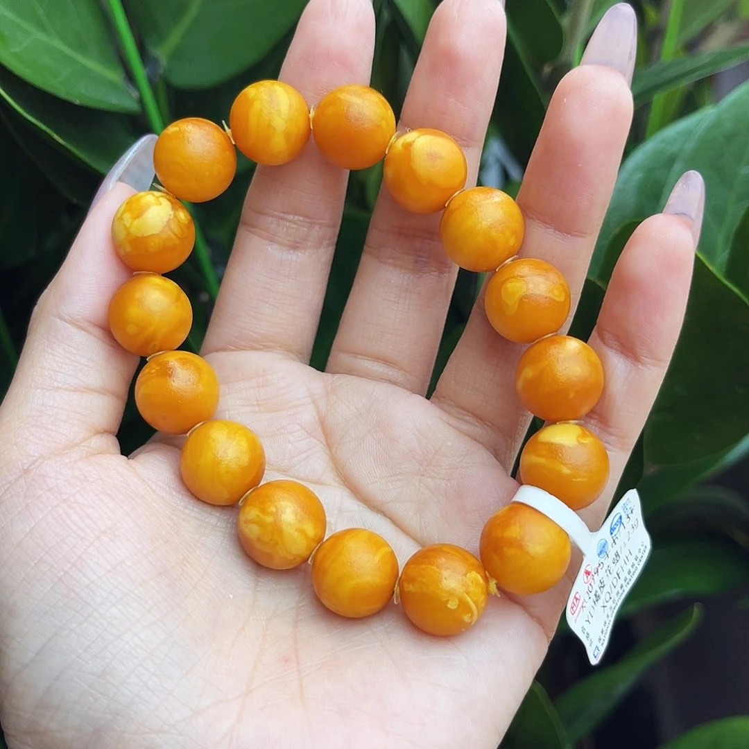 未镶嵌琥珀手链13m石膏妖花蜡