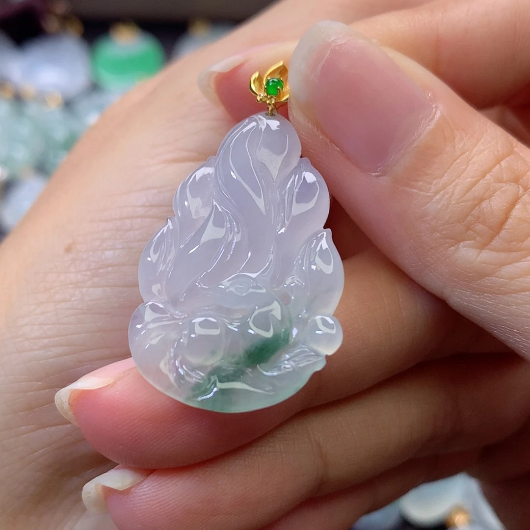【闪购商品】吊坠(赠链)18K金镶嵌翡翠