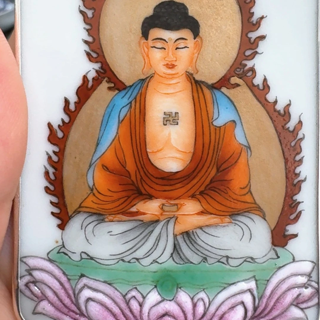 Y***瓷片阿弥陀佛挂件一个