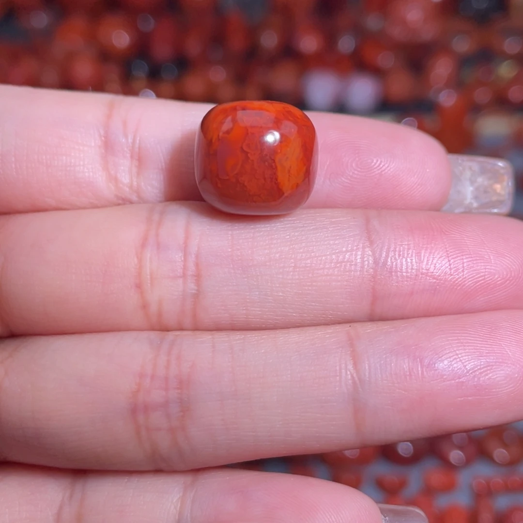 南红玛瑙未镶嵌火焰老型14mm