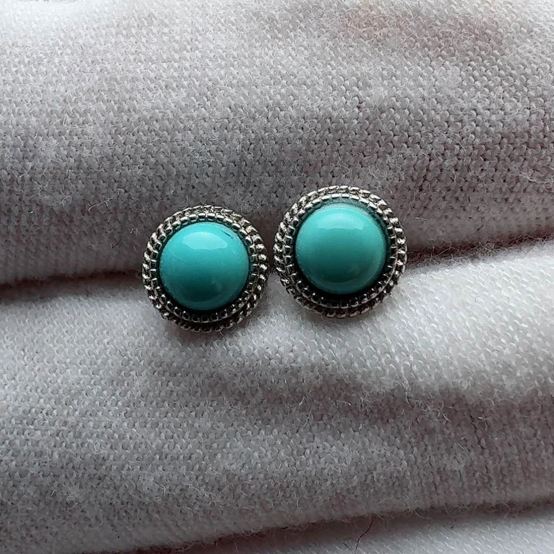 绿松石珠宝奇石银S925镶嵌