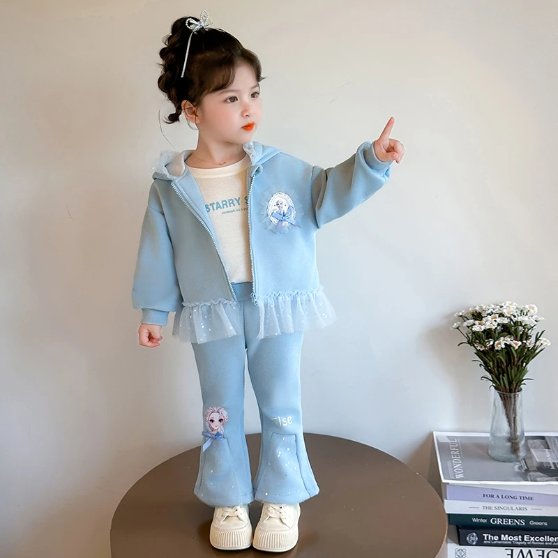 女童套装春秋小女孩时髦洋气儿童休闲开衫卫衣两件套秋装衣服潮