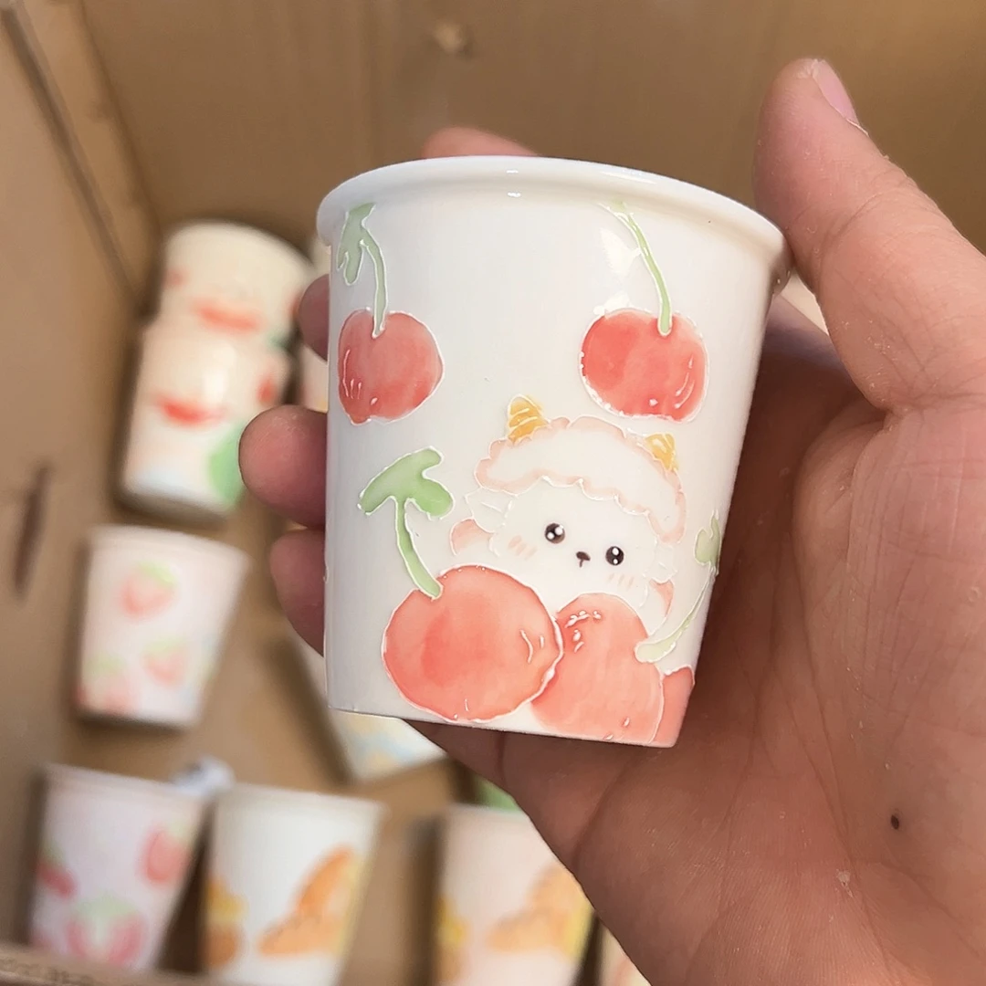 花****?景德镇陶瓷艺术精品樱桃