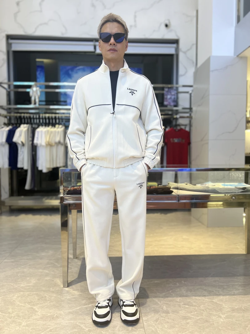 LAOFOYE秋冬新款老佛爷男士轻奢高端修身套装休闲夹克