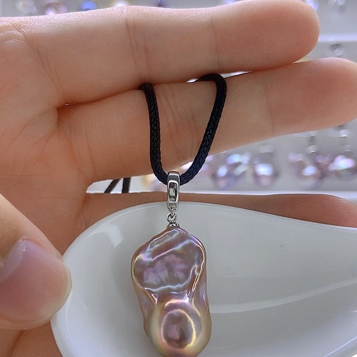 颈饰银S925镶嵌淡水珍珠30