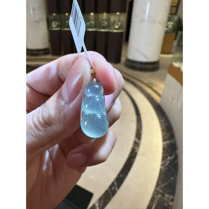天然A货翡翠HJ18福豆吊坠多样性发一