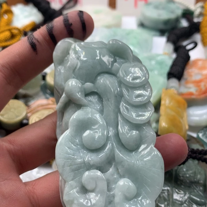 颈饰未镶嵌翡翠保真天然a货翡翠