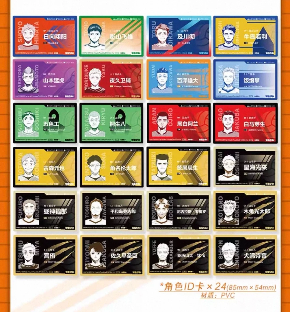 【猫栗子】排球少年 柒海十周年 角色id卡（默认代拆）
