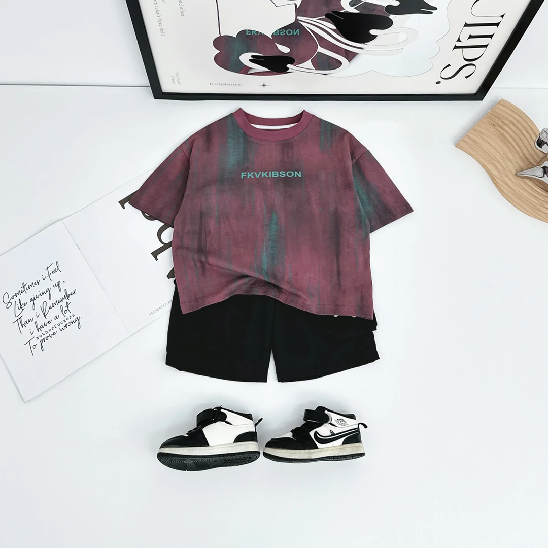 儿童短袖T恤夏季男童上衣2025夏新款夏装潮 HZ25539 悠悠童话童装