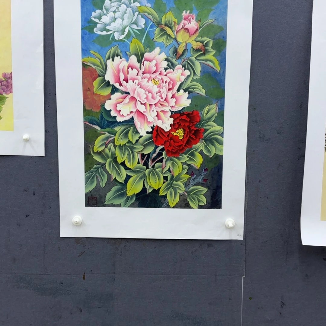 国画用****6刘淑娟四尺三开童